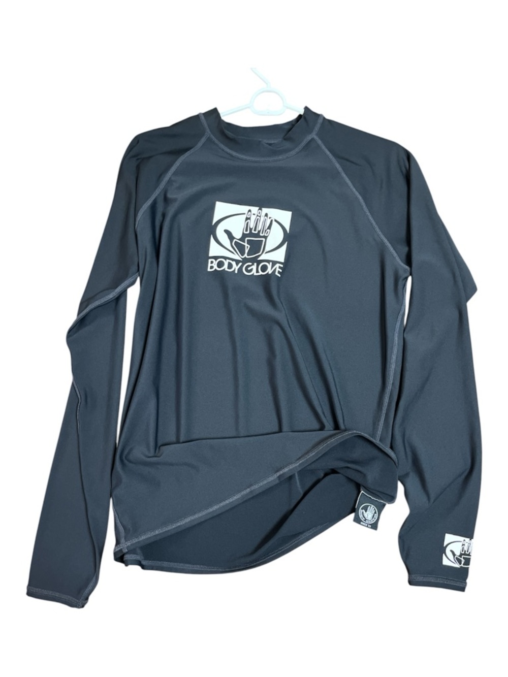 Body Glove Long Sleeve Rash Guard Shirt Gray Sun Protection Swim Surf